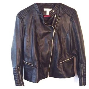 Faux Leather Black Jacket